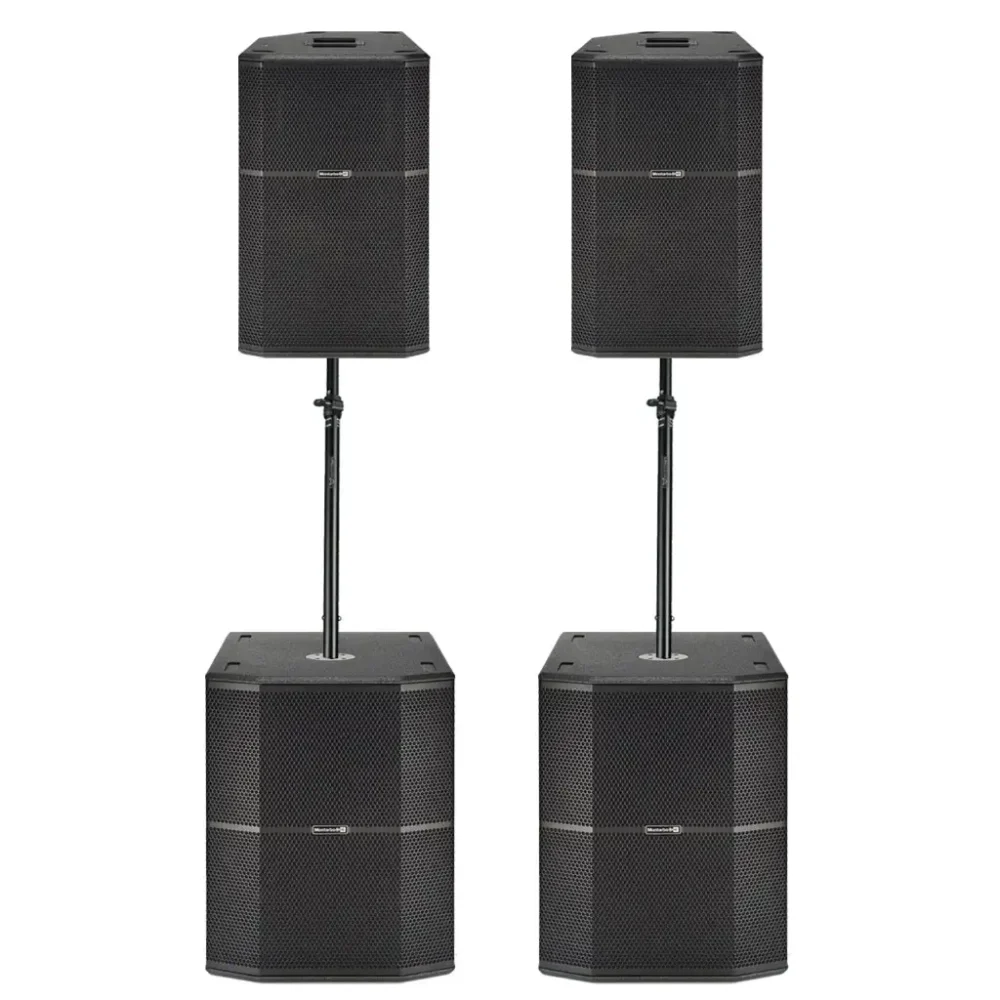 Montarbo PA System Set 2x R115 + 2x R18S, aktivni PA sistem s DSP kontrolom i drvenim kabinetima, 15” i 18” zvučnici, profesionalno ozvučenje, Prodaja Artist d.o.o. Banja Luka, Sarajevo.