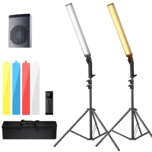 Neewer BH20B Bi-Color LED Light Tube 2-Light Kit, profesionalno LED osvjetljenje za vlog i studio, 40W, CRI 97, komplet sa filterima i stalkom. Prodaja Artist d.o.o. Banja Luka, Sarajevo.
