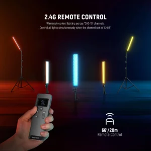 Neewer BH20B Bi-Color LED Light Tube 2-Light Kit, profesionalno LED osvjetljenje za vlog i studio, 40W, CRI 97, komplet sa filterima i stalkom. Prodaja Artist d.o.o. Banja Luka, Sarajevo.