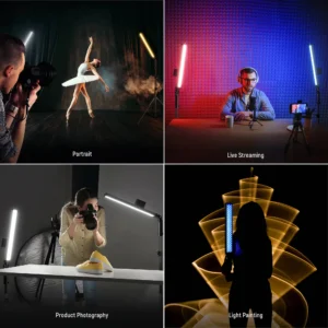 Neewer BH20B Bi-Color LED Light Tube 2-Light Kit, profesionalno LED osvjetljenje za vlog i studio, 40W, CRI 97, komplet sa filterima i stalkom. Prodaja Artist d.o.o. Banja Luka, Sarajevo.