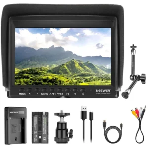 Neewer F100N-MA 7" HD video monitor za kameru, baterija + punjač + Magic Arm