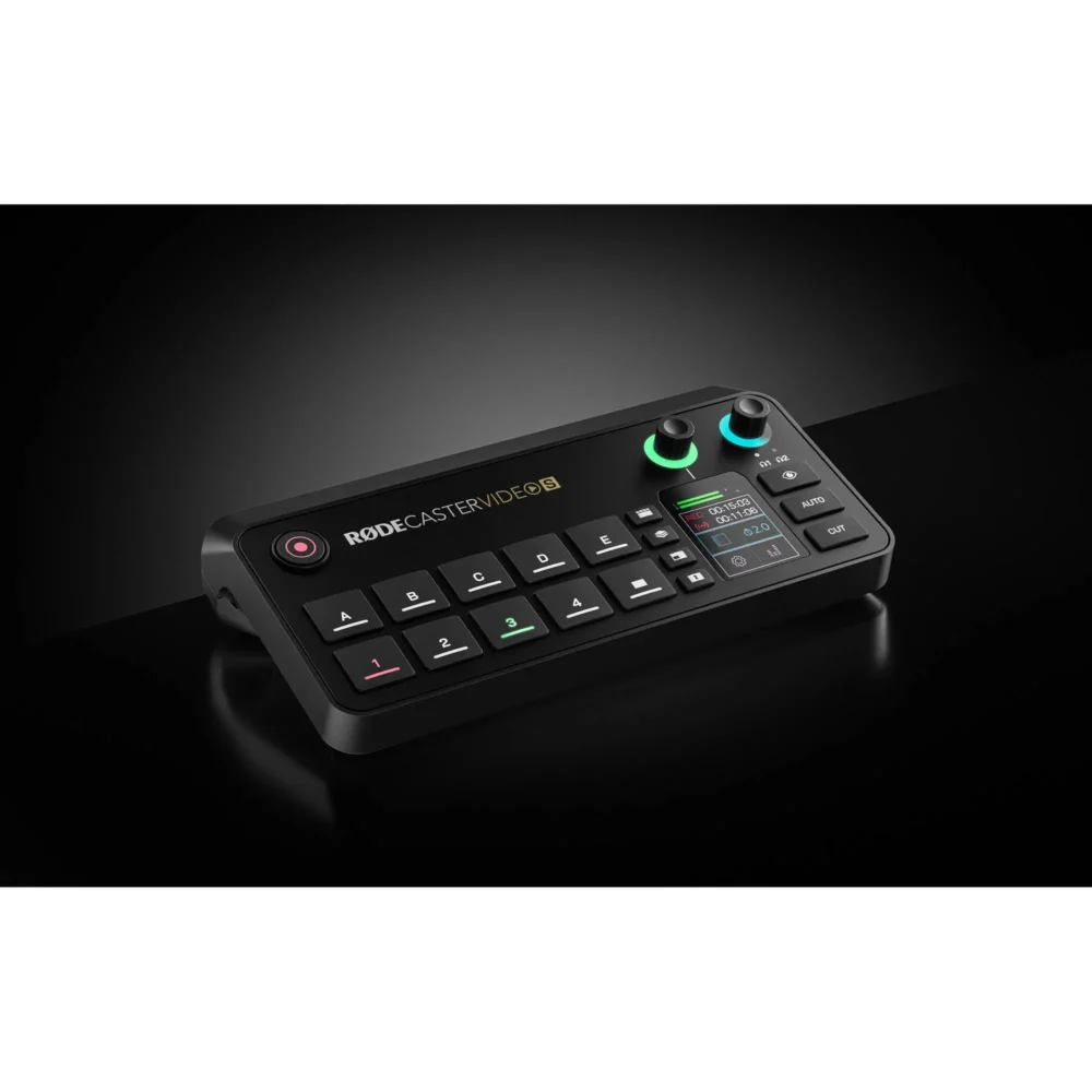 RØDECaster Video S kompaktna konzola za video i audio produkciju sa HDMI ulazima, touchscreen kontrolama i studijskim preampovima, pogodna za podcasting, streaming i studijski rad. Prodaja Artist d.o.o. Banja Luka, Sarajevo.