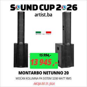 Sound Cup 2026: Montarbo aktivni kolumna sistem 2x NETUNNO 20 (PAR)