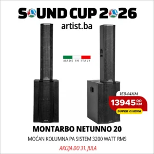 Sound Cup 2026: Montarbo aktivni kolumna sistem 2x NETUNNO 20 (PAR)