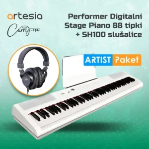Artist paket: Artesia Performer Stage Piano bijeli + slušalice crne
