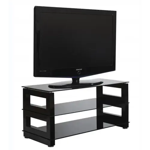 ATECA Opéra AT371 TV stalak, TV stalak crno staklo, Kaljeno staklo 8mm, Stalak za TV 50 kg nosivost, Meuble TV Opéra. Prodaja u Artist d.o.o. prodavnicama Banja Luka, Sarajevo.