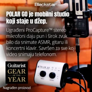 Blackstar POLAR GO portabl USB-C audio intefejs sa stereo mikrofonima