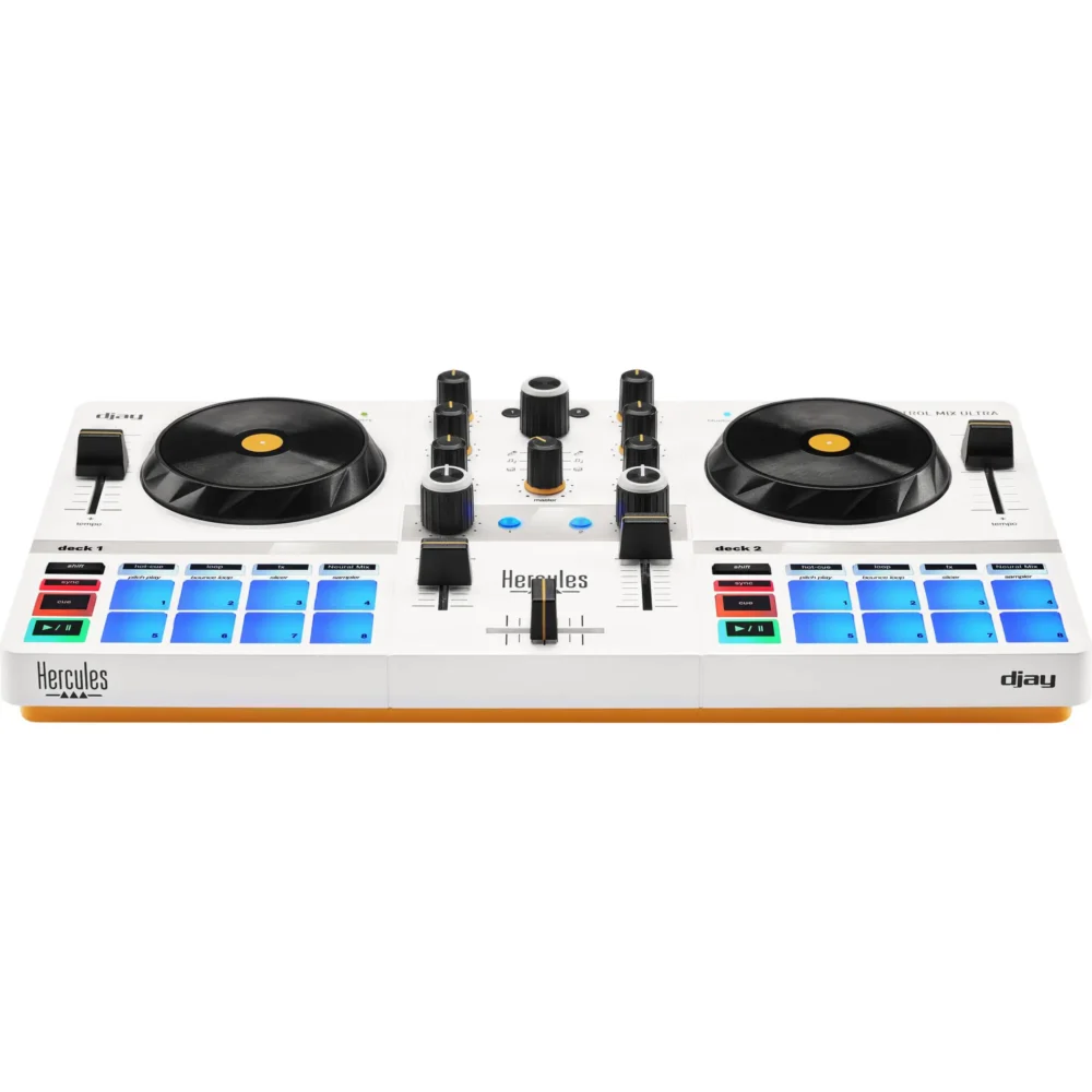 Hercules DJControl Mix Ultra, mobilni DJ kontroler, Bluetooth DJ, Neural Mix, djay, prijenosni mikser, 3-band EQ. Prodaja u Artist d.o.o. prodavnicama Banja Luka, Sarajevo.