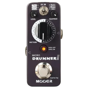 Mooer Micro Drummer II je izuzetno kompaktna i svestrana ritam mašina sa 48 ritmova, savršena za vježbanje, jamming ili kao kreativni alat u pedalboardu. Prodaja u Artist d.o.o. prodavnicama Banja Luka, Sarajevo.
