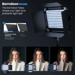Neewer NL660, LED video svjetlo, studijska rasvjeta, komplet rasvjete, bi-color LED, rasvjeta za fotografiju, metalni LED panel, rasvjeta sa stalcima. Prodaja u Artist d.o.o. prodavnicama Banja Luka, Sarajevo