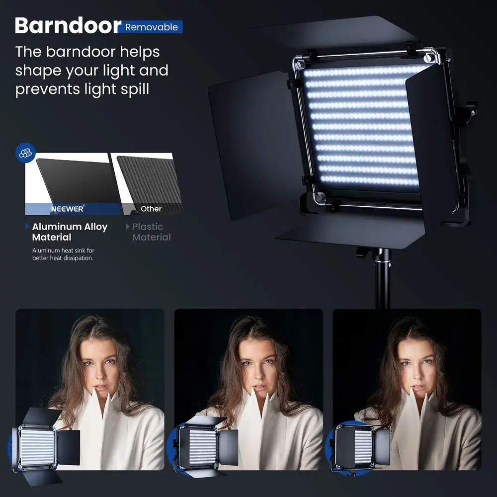 Neewer NL660, LED video svjetlo, studijska rasvjeta, komplet rasvjete, bi-color LED, rasvjeta za fotografiju, metalni LED panel, rasvjeta sa stalcima. Prodaja u Artist d.o.o. prodavnicama Banja Luka, Sarajevo