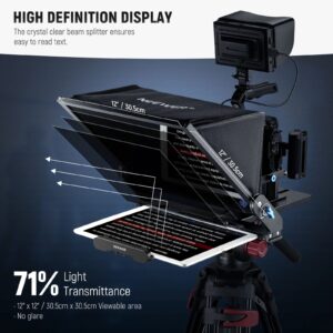 Neewer X17 II, teleprompter, prompter za kameru, oprema za snimanje, video produkcija, YouTube oprema, HD teleprompter, teleprompter za tablet. Prodaja u Artist d.o.o. prodavnicama Banja Luka, Sarajevo.