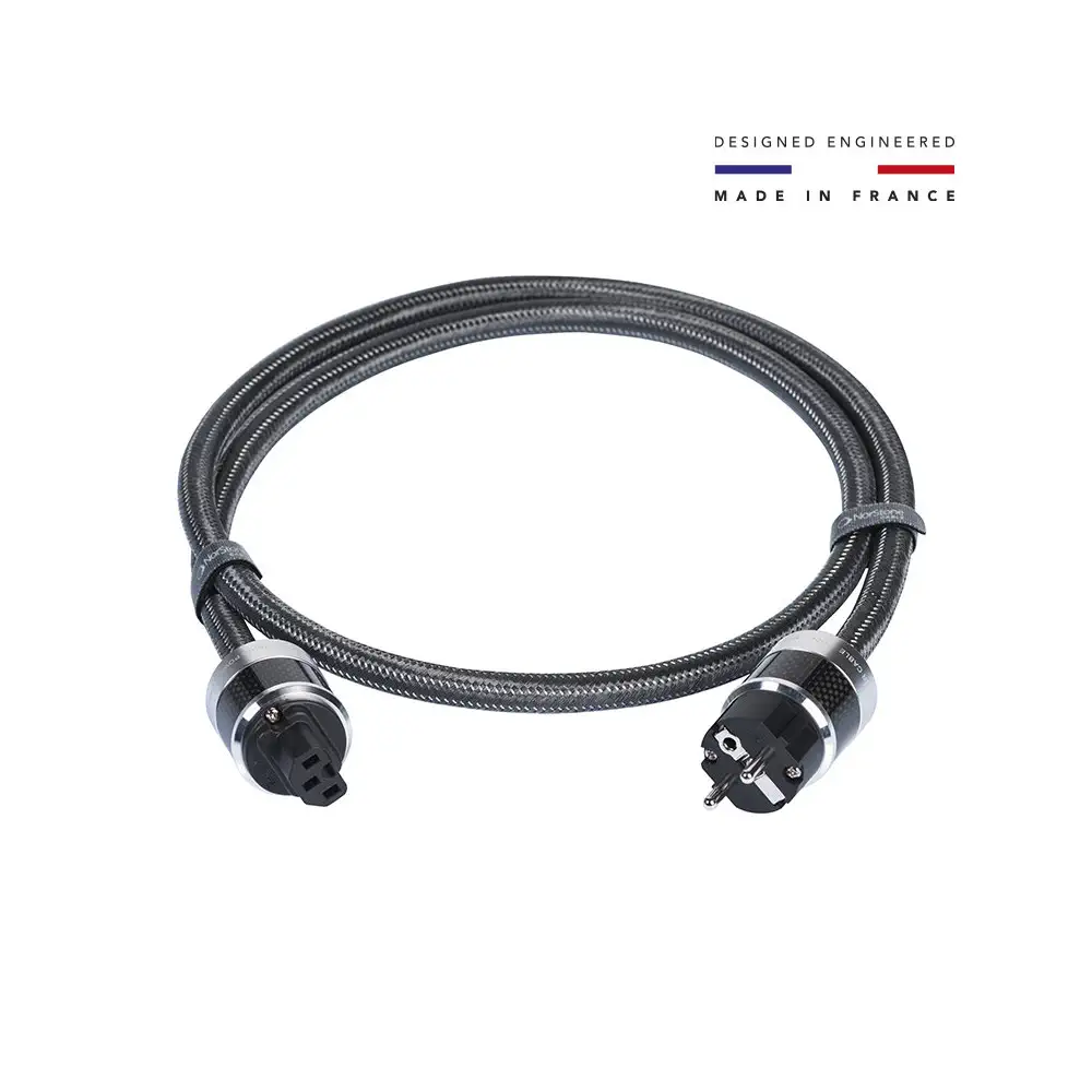 Norstone JURA Power Cable, OCC 6N, 10 AWG kabl za napajanje, Rodijum Rh45 utikači, Kabl za napajanje Schuko IEC-C15, Trostruko oklopljeni audio kabl. Prodaja u Artist d.o.o. prodavnicama Banja Luka, Sarajevo.