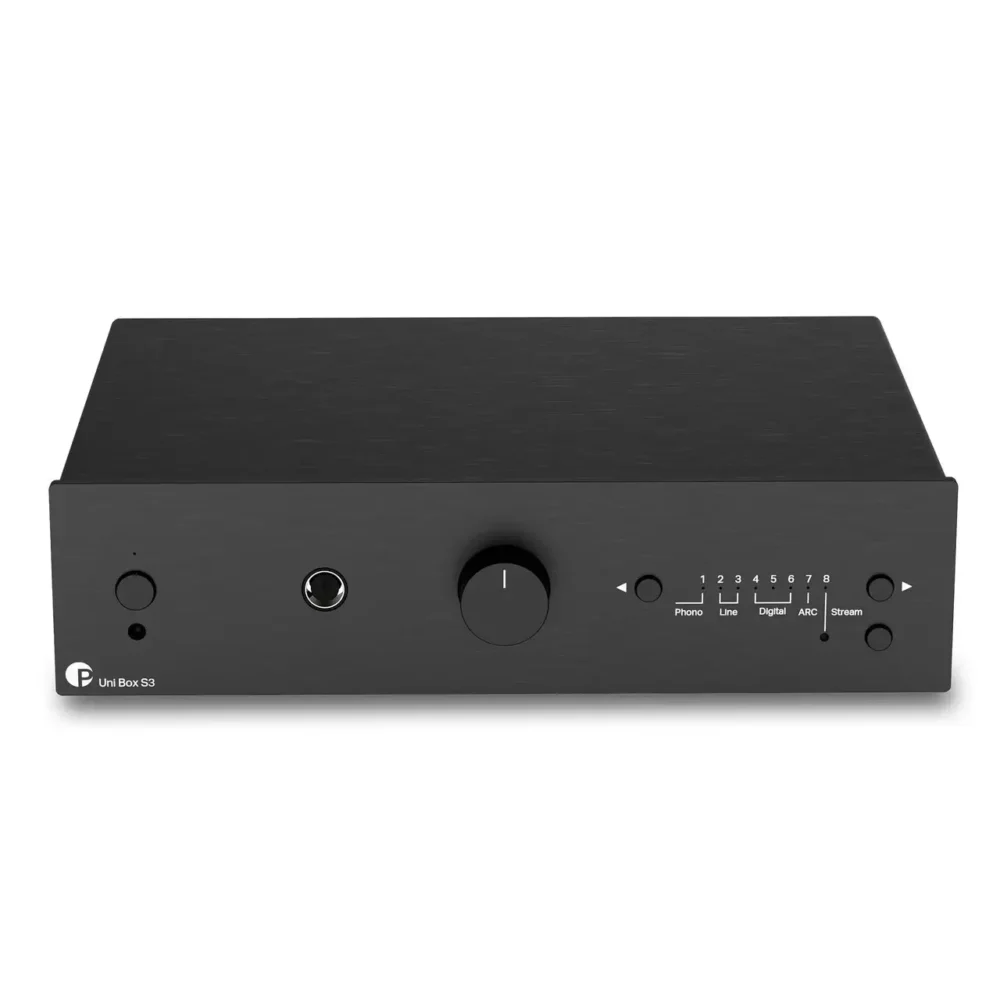 Pro-Ject Uni Box S3, integrisano pojačalo, streaming pojačalo, WiiM OS, Phono MM, eARC, Hi-Res. Prodaja u Artist d.o.o. prodavnicama Banja Luka, Sarajevo.