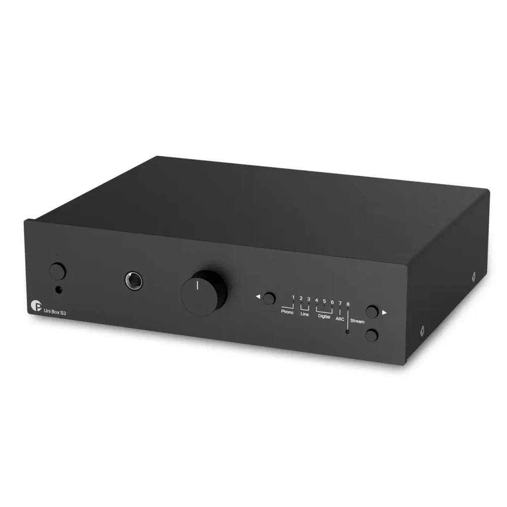 Pro-Ject Uni Box S3, integrisano pojačalo, streaming pojačalo, WiiM OS, Phono MM, eARC, Hi-Res. Prodaja u Artist d.o.o. prodavnicama Banja Luka, Sarajevo.
