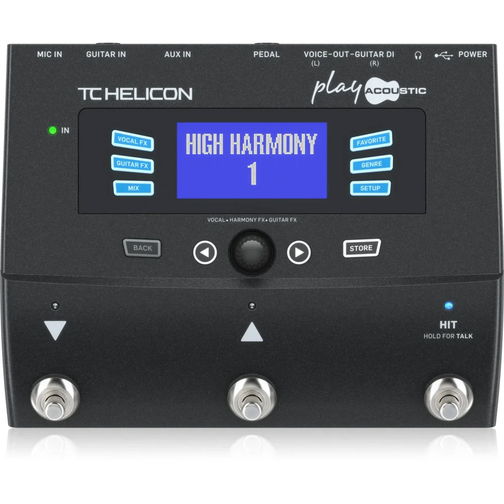 TC-Helicon Play Acoustic, vokalni procesor, procesor za akustičnu gitaru, looper pedala, BodyRez efekat, gitarski efekti, harmonizer za vokal, TC Helicon pedale. Prodaja u Artist d.o.o. prodavnicama Banja Luka, Sarajevo.