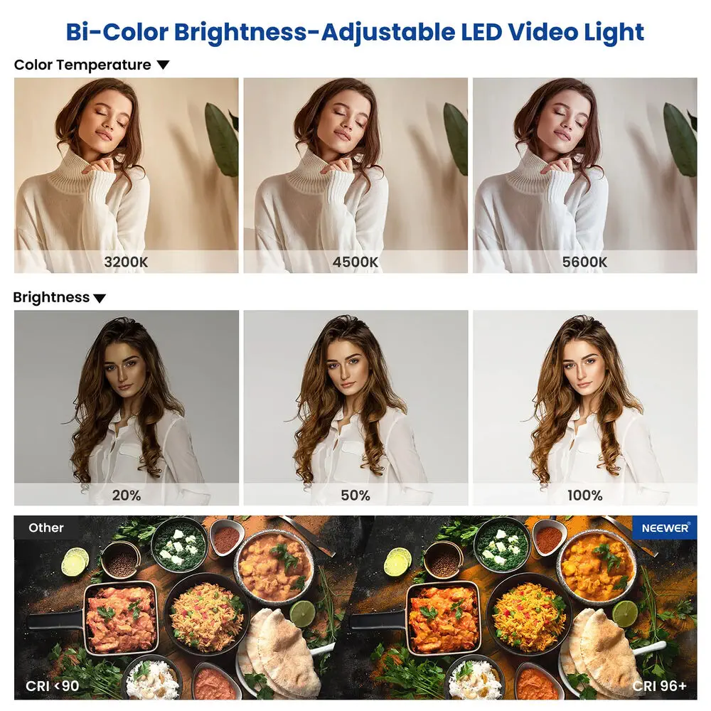 Neewer NL660, LED video svjetlo, studijska rasvjeta, komplet rasvjete, bi-color LED, rasvjeta za fotografiju, metalni LED panel, rasvjeta sa stalcima. Prodaja u Artist d.o.o. prodavnicama Banja Luka, Sarajevo