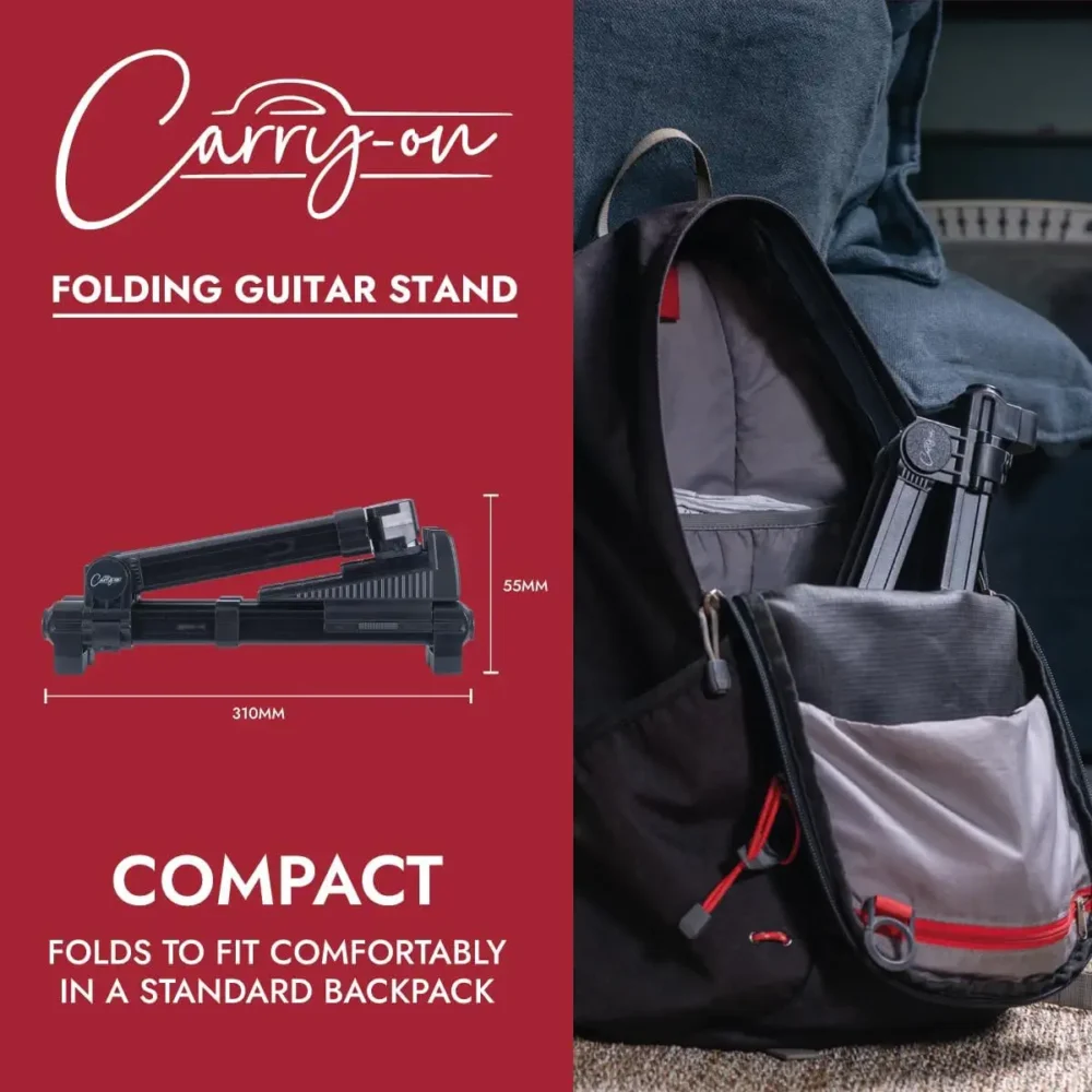 Carry-on Folding Stand nudi jednostavnost i sigurnost za vaš instrument uz maksimalnu uštedu prostora u transportu. Prodaja u Artist d.o.o. prodavnicama Banja Luka, Sarajevo.