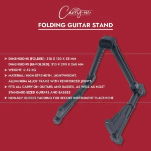Carry-on Folding Stand nudi jednostavnost i sigurnost za vaš instrument uz maksimalnu uštedu prostora u transportu. Prodaja u Artist d.o.o. prodavnicama Banja Luka, Sarajevo.