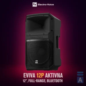 Electro-Voice EVIVA 12P, aktivni zvučnik, 12 inčna zvučna kutija, razglasni sistem, Bluetooth zvučnik, EV razglas, EVIVA serija, Artist Bosna. Prodaja u Artist d.o.o. prodavnicama Banja Luka, Sarajevo.