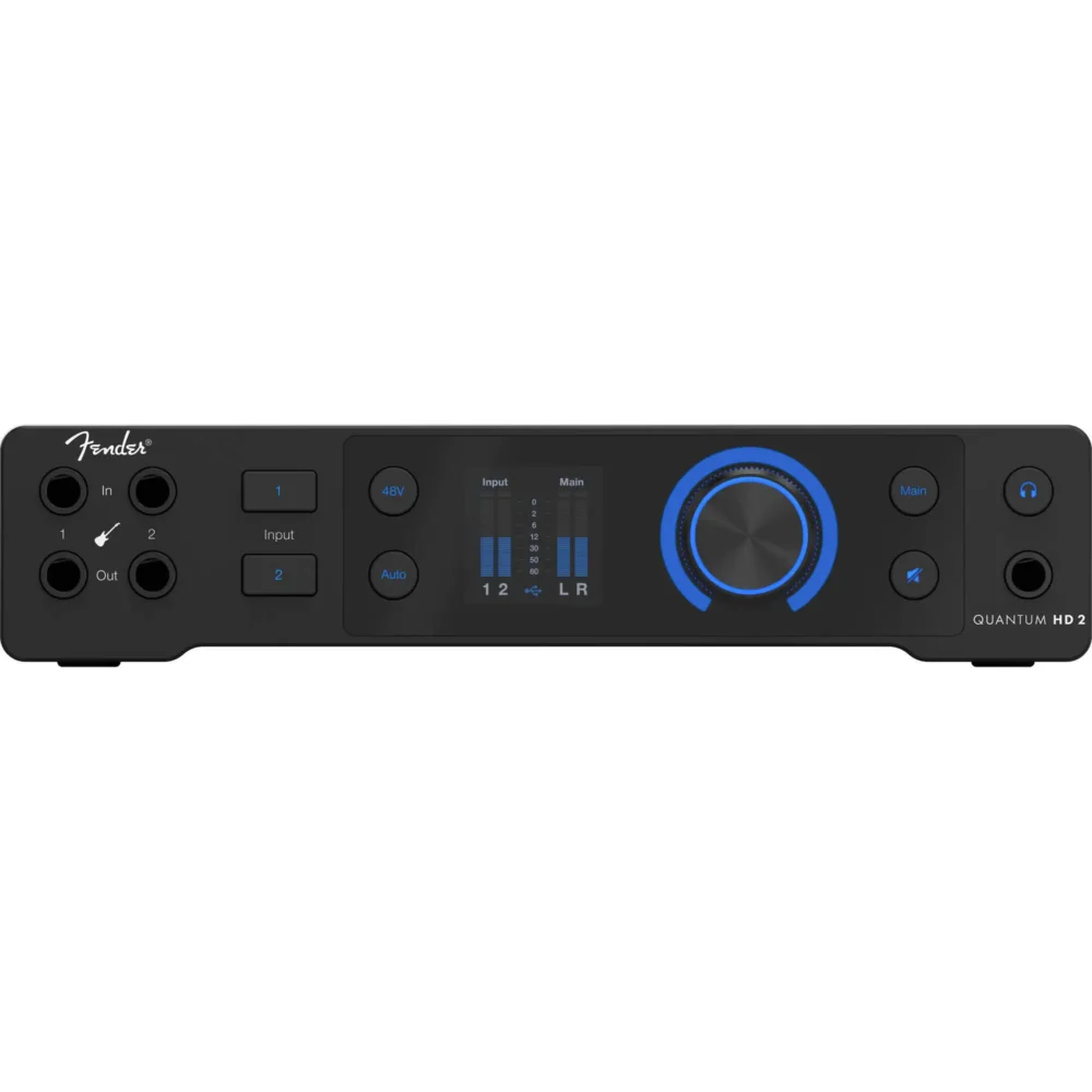 Fender Quantum HD2, audio interfejs, USB-C zvučna kartica, 32-bitno snimanje, MAX-HD preamp, ADAT interfejs, studio oprema, Fender Bosna. Prodaja u Artist d.o.o. prodavnicama Banja Luka, Sarajevo.