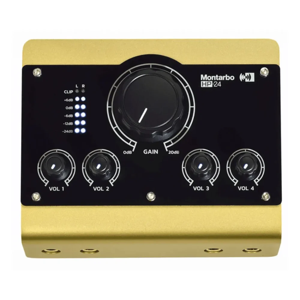 Montarbo HP-24, pojačalo za slušalice, headphone amp, četverokanalno pojačalo, studio monitoring, Montarbo Italija, oprema za studio, Artist Bosna. Prodaja u Artist d.o.o. prodavnicama Banja Luka, Sarajevo.