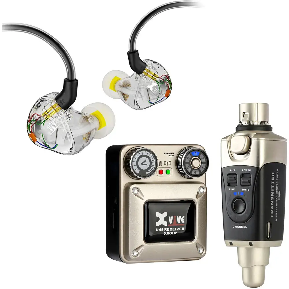 Xvive U45T9, bežični monitoring, in-ear monitoring sistem, Xvive T9 slušalice, 5.8 GHz monitoring, monitoring za pjevače, oprema za binu, bežične slušalice za muzičare. Prodaja u Artist d.o.o. prodavnicama Banja Luka, Sarajevo.