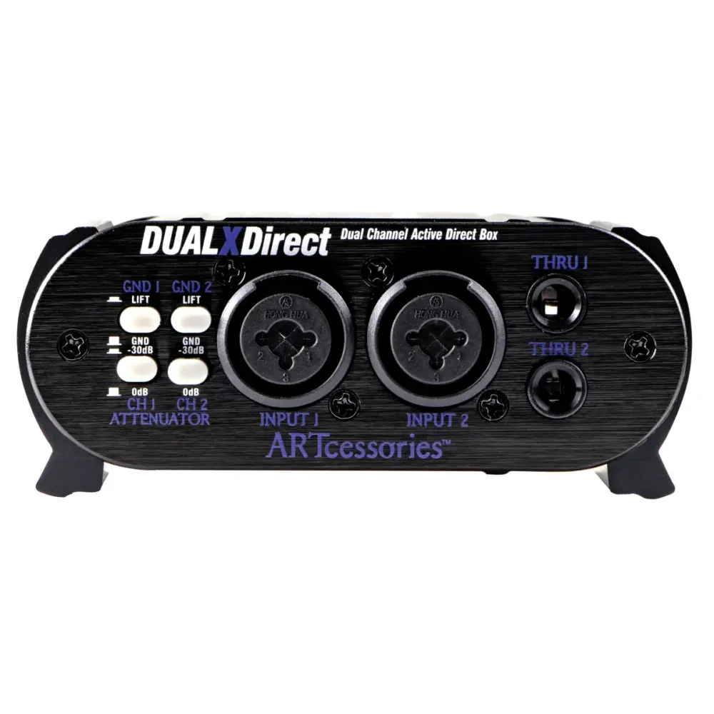 ART DualXDirect, aktivni DI box, dvokanalni DI box, razglasna oprema, direktna kutija, ART audio, povezivanje instrumenata, Artist d.o.o. Prodaja u Artist d.o.o. prodavnicama Banja Luka, Sarajevo.