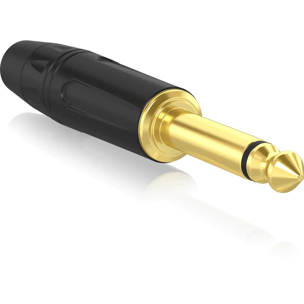 Behringer 4MG-BK, mono banana, pozlaćeni džek, konektor za gitaru, zlatni džek 6.3 mm, instrumentalni konektor, Behringer oprema, Artist d.o.o. Prodaja u Artist d.o.o. prodavnicama Banja Luka, Sarajevo.