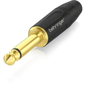 Behringer 4MG-BK, mono banana, pozlaćeni džek, konektor za gitaru, zlatni džek 6.3 mm, instrumentalni konektor, Behringer oprema, Artist d.o.o. Prodaja u Artist d.o.o. prodavnicama Banja Luka, Sarajevo.
