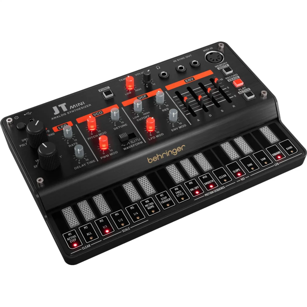 Behringer JT MINI, analogni sintisajzer, polifoni synth, prenosni sintisajzer, Jupiter klon, mini synth, sekvencer, Artist d.o.o. Prodaja u Artist d.o.o. prodavnicama Banja Luka, Sarajevo.