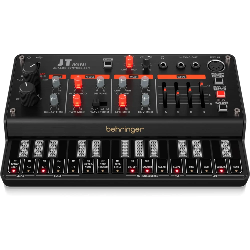 Behringer JT MINI, analogni sintisajzer, polifoni synth, prenosni sintisajzer, Jupiter klon, mini synth, sekvencer, Artist d.o.o. Prodaja u Artist d.o.o. prodavnicama Banja Luka, Sarajevo.
