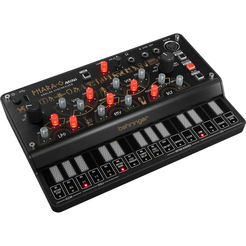 Behringer PHARA-O MINI, hibridni sintisajzer, prenosni synth, Korg Mini-700S klon, analogni VCO, ring modulator, sekvencer, Artist d.o.o. Prodaja u Artist d.o.o. prodavnicama Banja Luka, Sarajevo.