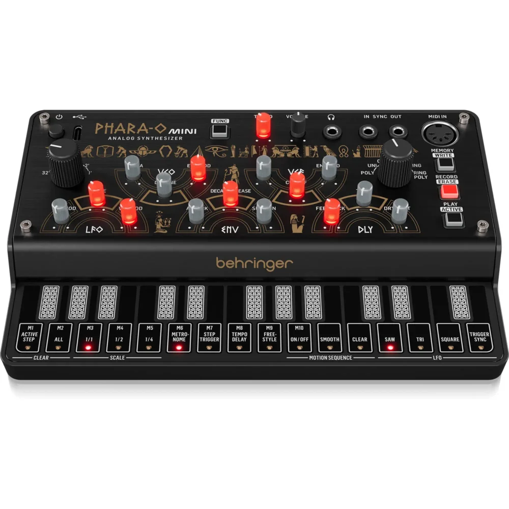 Behringer PHARA-O MINI, hibridni sintisajzer, prenosni synth, Korg Mini-700S klon, analogni VCO, ring modulator, sekvencer, Artist d.o.o. Prodaja u Artist d.o.o. prodavnicama Banja Luka, Sarajevo.