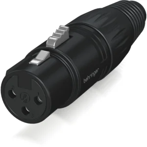 Behringer X3F-BK, XLR ženski konektor, mikrofonski konektor, ženski XLR džek, audio konektor za kabl, Behringer oprema, Artist d.o.o. Prodaja u Artist d.o.o. prodavnicama Banja Luka, Sarajevo.