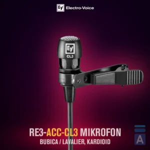 Electro-Voice RE3-ACC-CL3, bubica mikrofon, lavalier mikrofon, mikrofon za prezentacije, TA4F mikrofon, kardioidni mikrofon, EV audio, Artist d.o.o. Prodaja u Artist d.o.o. prodavnicama Banja Luka, Sarajevo.