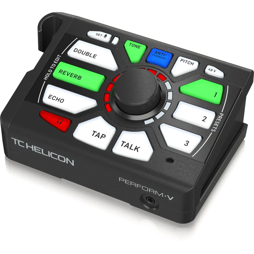 TC-Helicon Perform-V, vokalni procesor, efekti za pjevače, montaža na stalak, Adaptive Tone, reverb za vokal, TC Helicon oprema, Artist d.o.o. Prodaja u Artist d.o.o. prodavnicama Banja Luka, Sarajevo.