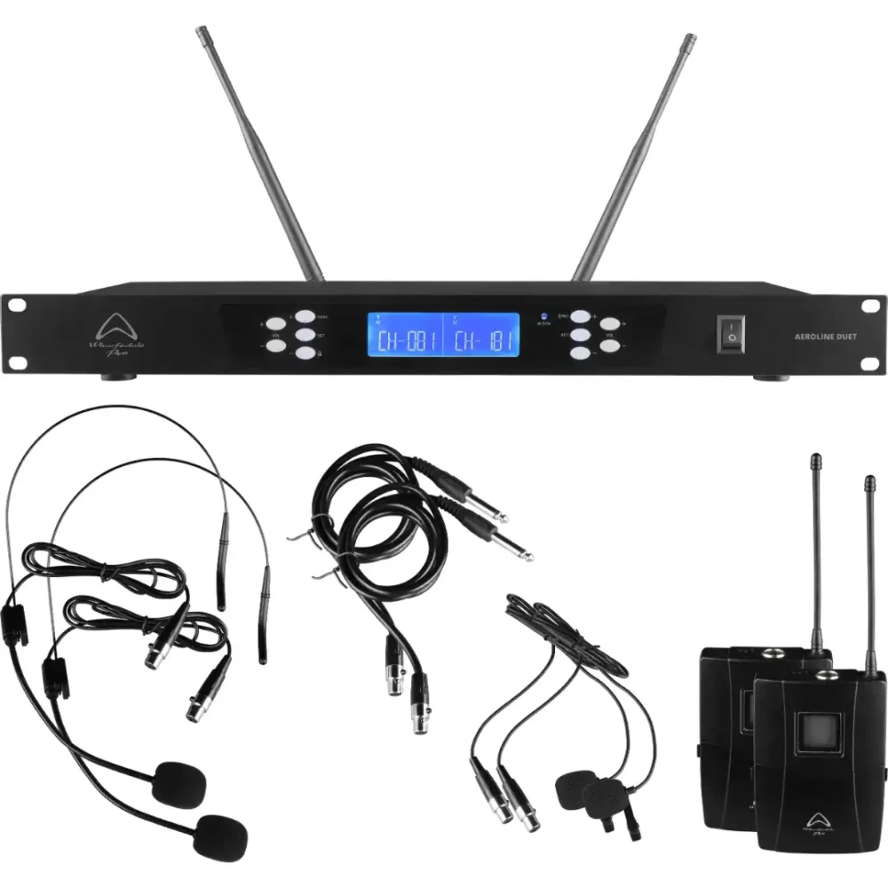 Wharfedale Pro AeroLine DUET B, bežični Pilot Headset mikrofoni, dupla bežična baza, UHF mikrofon 600MHz, profesionalni vokalni sistem, Wharfedale Pro audio, Artist d.o.o. Prodaja u Artist d.o.o. prodavnicama Banja Luka, Sarajevo.