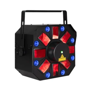 Eliminator Lighting Furious Three RG UV, party rasvjeta, 3-u-1 svjetlosni efekat, klupski laser, UV wash, LED moonflower, Artist d.o.o. Prodaja u Artist d.o.o. prodavnicama Banja Luka, Sarajevo.