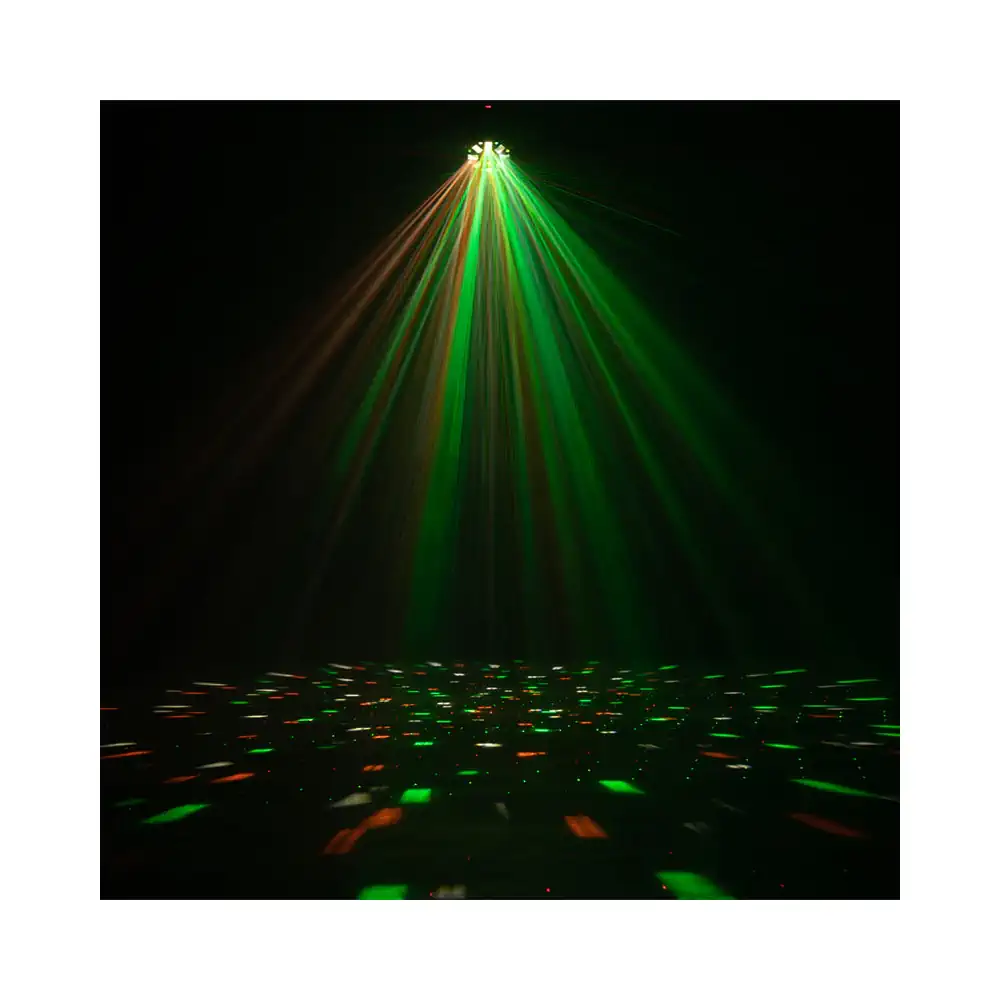 Eliminator Lighting Furious Three RG UV, party rasvjeta, 3-u-1 svjetlosni efekat, klupski laser, UV wash, LED moonflower, Artist d.o.o. Prodaja u Artist d.o.o. prodavnicama Banja Luka, Sarajevo.
