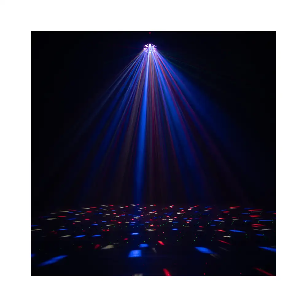 Eliminator Lighting Furious Three RG UV, party rasvjeta, 3-u-1 svjetlosni efekat, klupski laser, UV wash, LED moonflower, Artist d.o.o. Prodaja u Artist d.o.o. prodavnicama Banja Luka, Sarajevo.