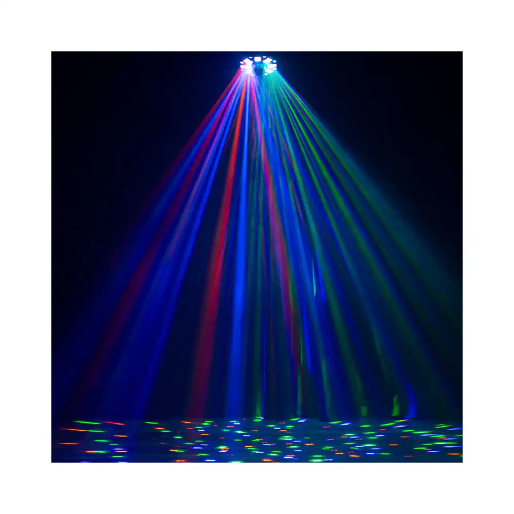 Eliminator Lighting Furious Three RG UV, party rasvjeta, 3-u-1 svjetlosni efekat, klupski laser, UV wash, LED moonflower, Artist d.o.o. Prodaja u Artist d.o.o. prodavnicama Banja Luka, Sarajevo.