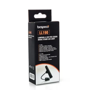 Bespeco LL190, LED lampa za note, punjiva lampa za stalak, profesionalno osvjetljenje za muzičare, USB-C lampa, Artist d.o.o. Prodaja u Artist d.o.o. prodavnicama Banja Luka, Sarajevo.
