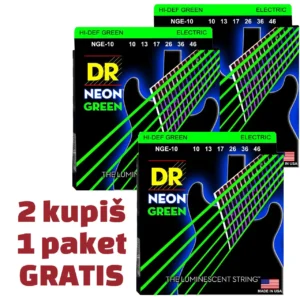 DR Hi-Def NEON™ GREEN 10-46 žice za el. git 3 pak (1 GRATIS)