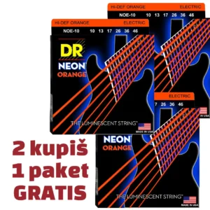 DR Hi-Def NEON™ ORANGE 10-46 žice za el. git 3 pak (1 GRATIS)