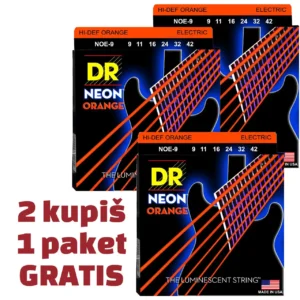 DR Hi-Def NEON™ ORANGE  9-42 žice za el. git 3 pak (1 GRATIS)
