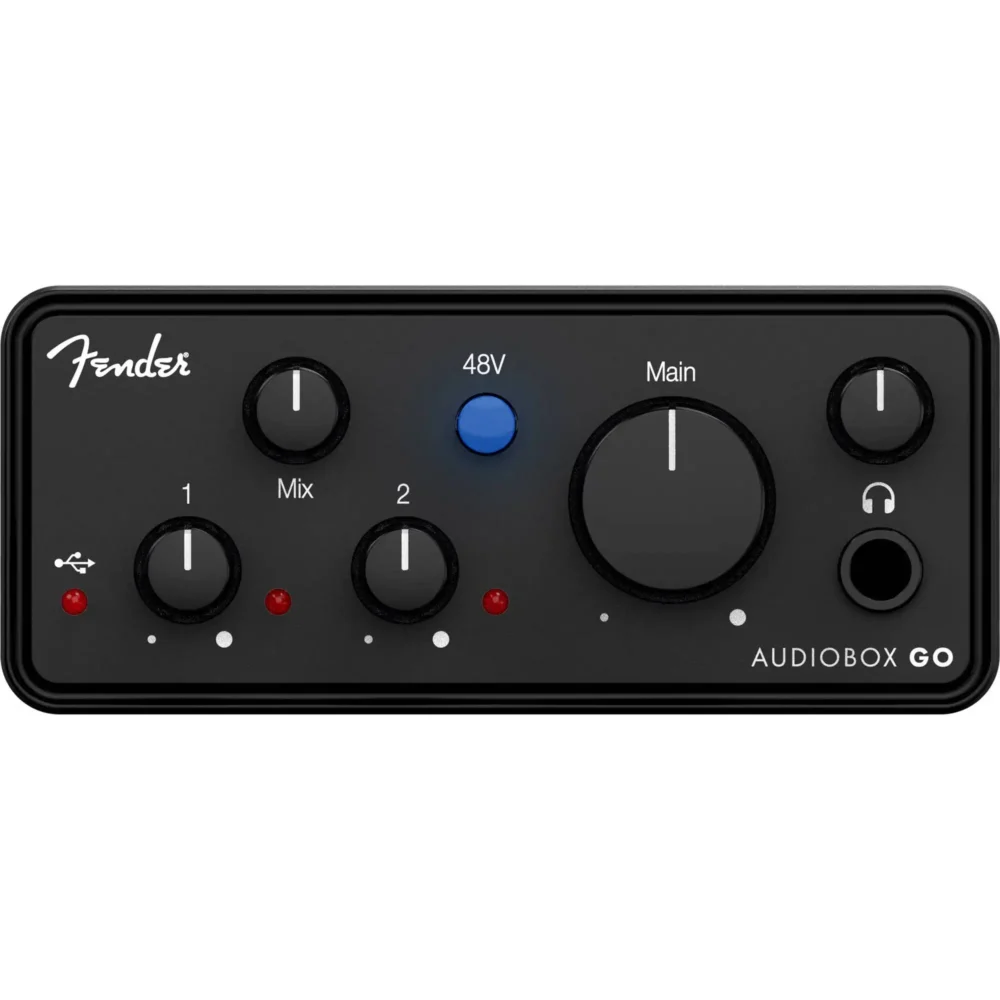 Fender AudioBox Go, USB audio interfejs, eksterna zvučna kartica, snimanje na telefonu, mobilni studio, USB-C interfejs, Artist d.o.o. Prodaja u Artist d.o.o. prodavnicama Banja Luka, Sarajevo.
