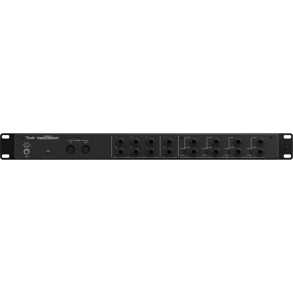 Fender Quantum LT 16, USB-C audio interfejs, rack zvučna kartica, 8-kanalni preamp, snimanje bubnjeva, MIDI interfejs, Artist d.o.o. Prodaja u Artist d.o.o. prodavnicama Banja Luka, Sarajevo.
