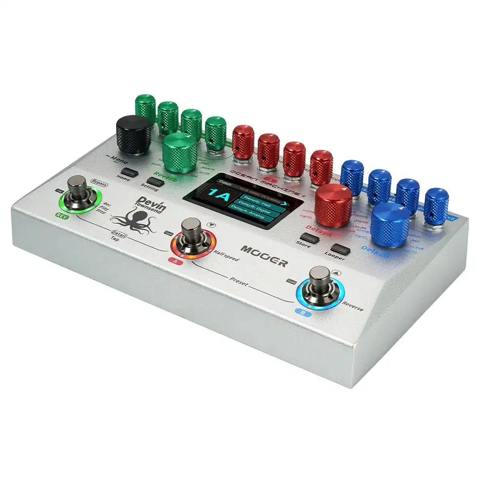 Mooer Ocean Machine II, Devin Townsend pedala, delay reverb procesor, looper pedala, ambijentalni efekti, gitarska pedala, Mooer efekti, Artist d.o.o. Prodaja u Artist d.o.o. prodavnicama Banja Luka, Sarajevo.