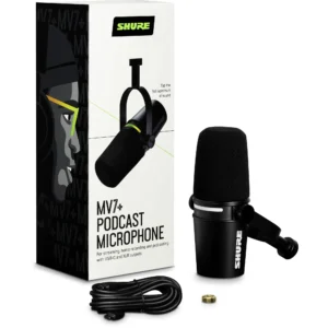Shure MV7+, dinamički mikrofon, podcast mikrofon, USB-C mikrofon, XLR mikrofon, Gator stalak, MOTIV Mix, broadcast zvuk. Prodaja u Artist d.o.o. prodavnicama Banja Luka, Sarajevo.
